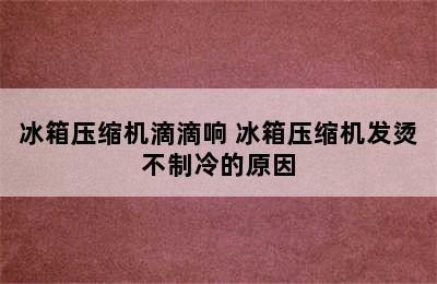 冰箱压缩机滴滴响 冰箱压缩机发烫不制冷的原因